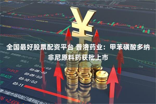 全国最好股票配资平台 普洛药业：甲苯磺酸多纳非尼原料药获批上市